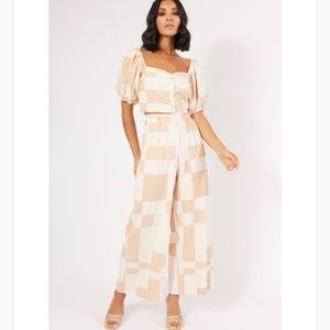 ISO girl and the sun ari abstract print pants